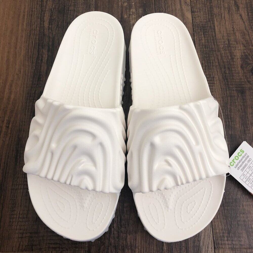 Crocs Pollex Slide by Salehe Bembury Sandal Lightweight Mens Size 12 Mayo White